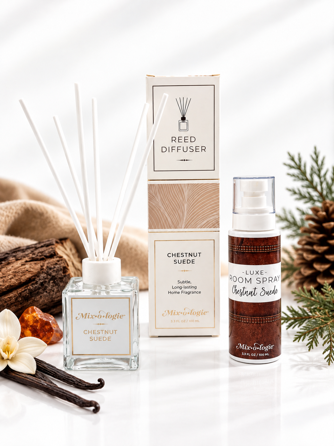 Chestnut Suede | Luxe Room Spray – MIXOLOGIE