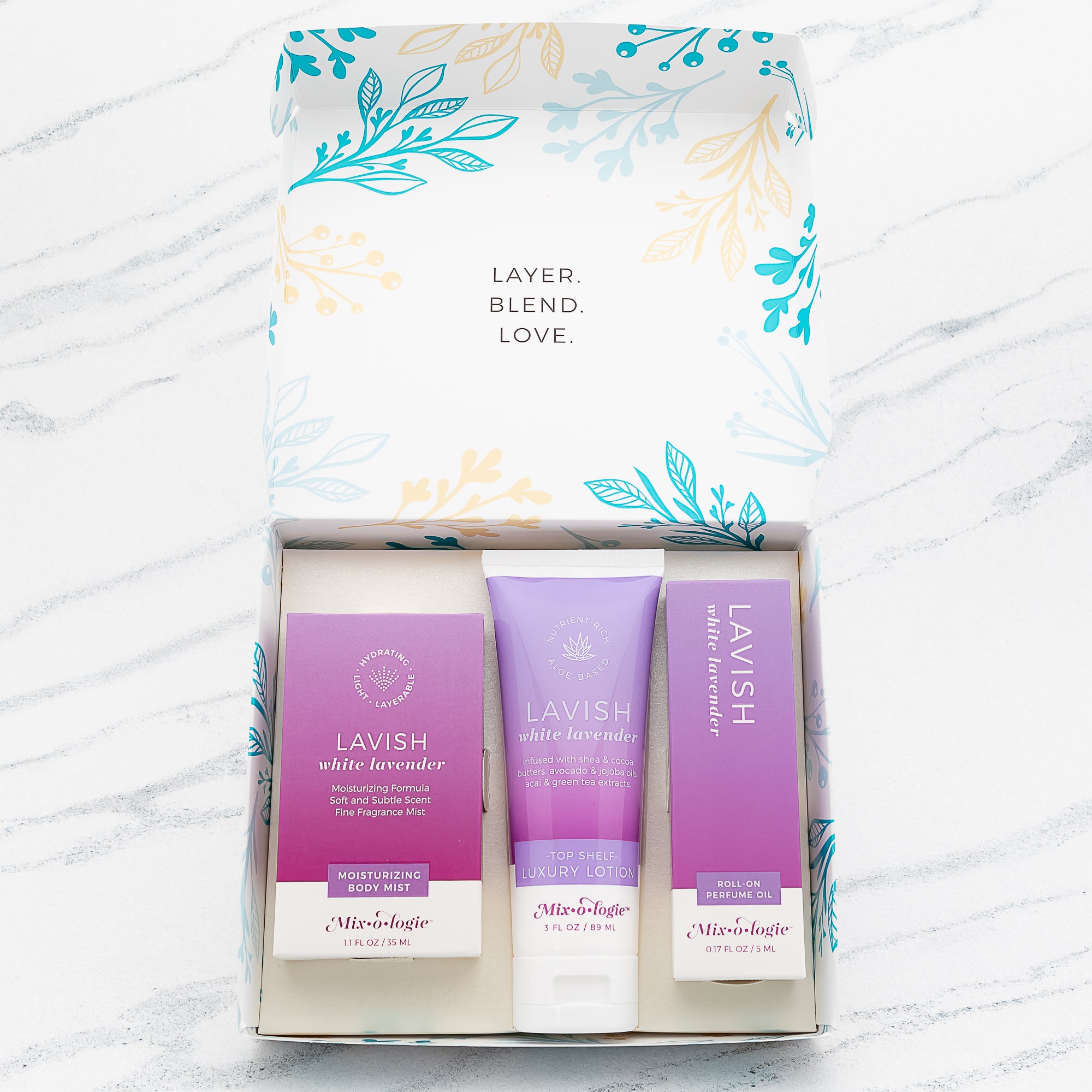 Lavish (white lavender) Gift Set Trio Box